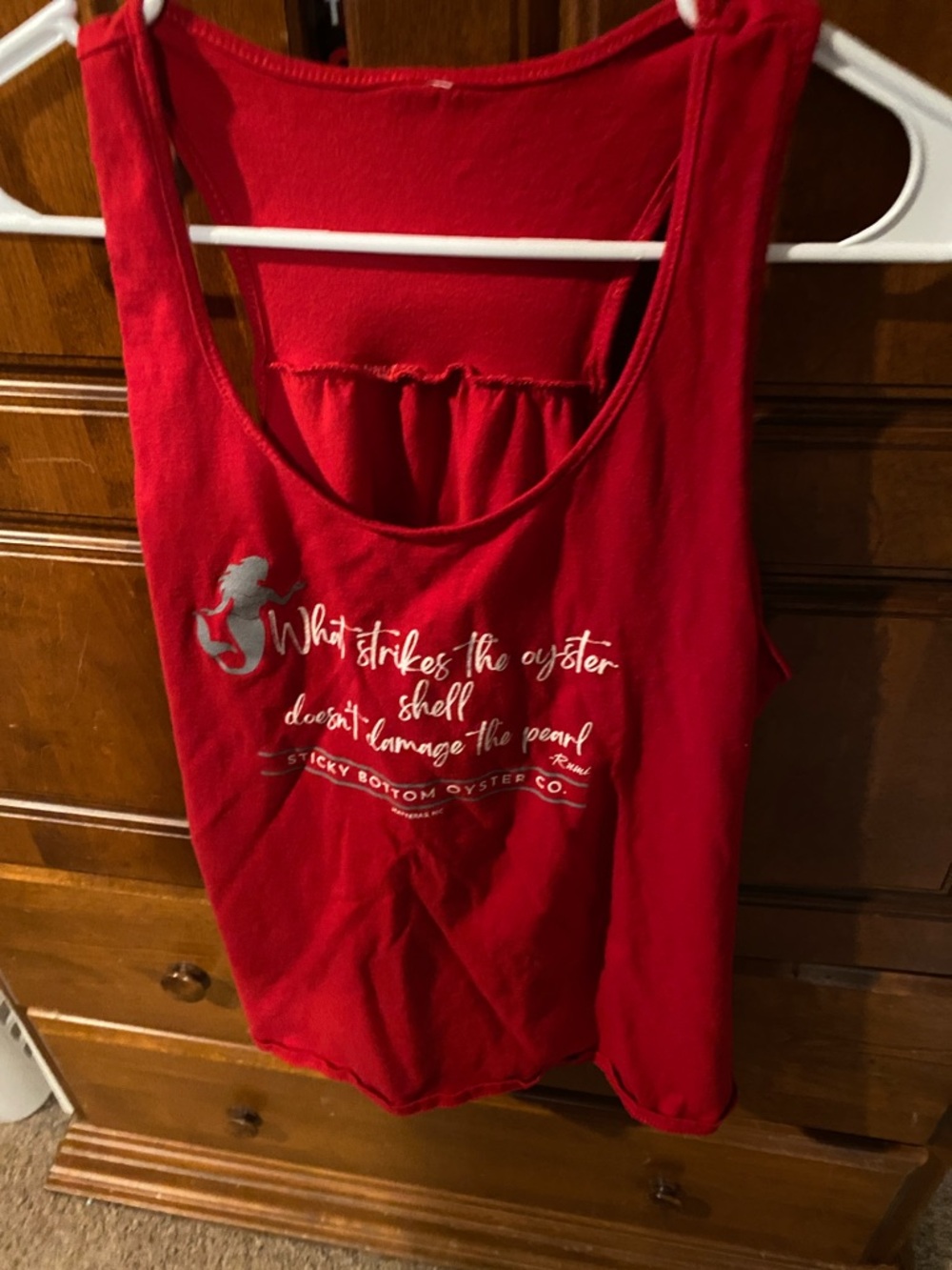 Women's Red Graphic Tank Top